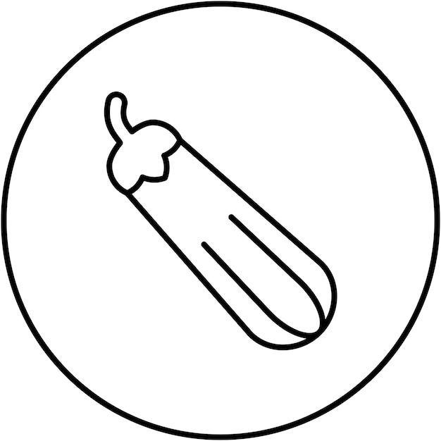 Imagen vectorial de icono de calabacín Se puede usar para jardinería