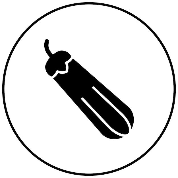 Imagen vectorial de icono de calabacín Se puede usar para jardinería