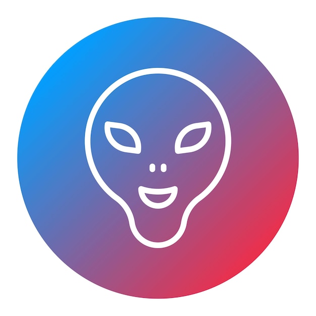 Imagen vectorial del icono de la calavera alienígena Se puede usar para ciencia ficción