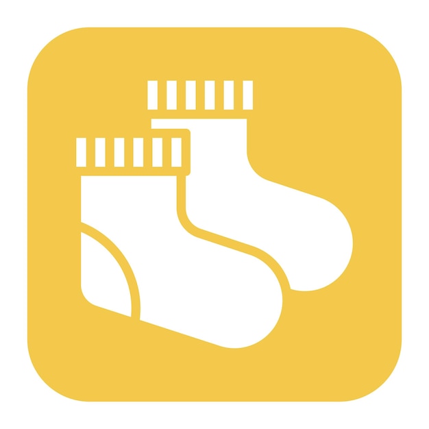 Imagen vectorial del icono de los calcetines para bebés Se puede usar para la ducha de bebés