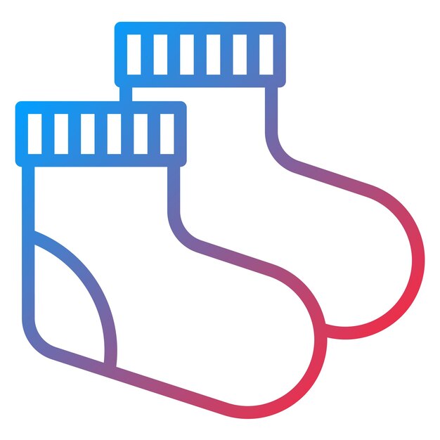 Imagen vectorial del icono de los calcetines para bebés Se puede usar para la ducha de bebés