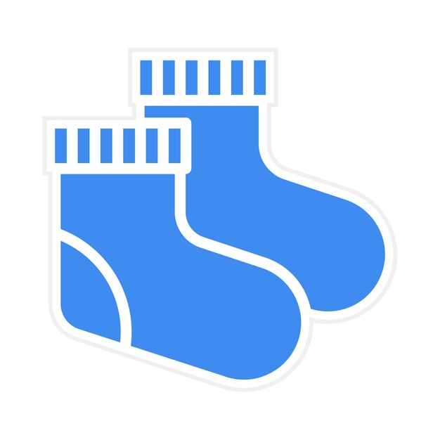 Imagen vectorial del icono de los calcetines para bebés Se puede usar para la ducha de bebés
