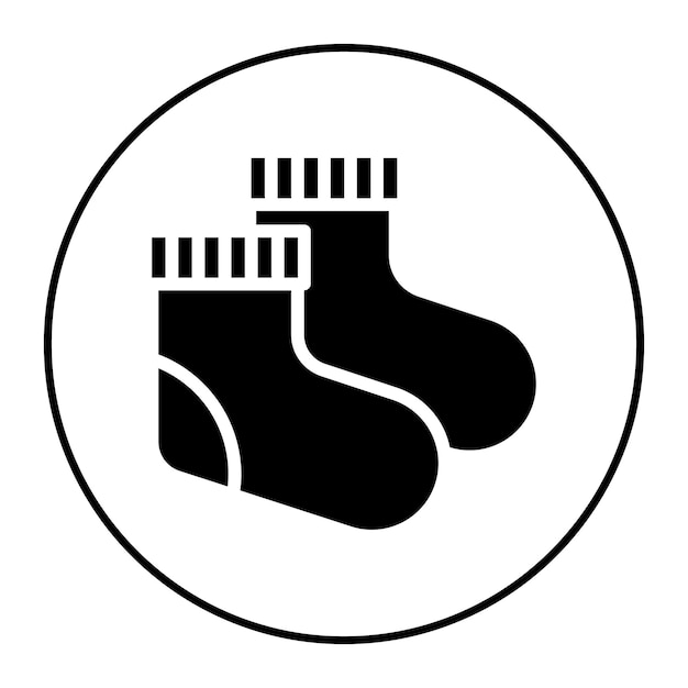 Imagen vectorial del icono de los calcetines para bebés Se puede usar para la ducha de bebés