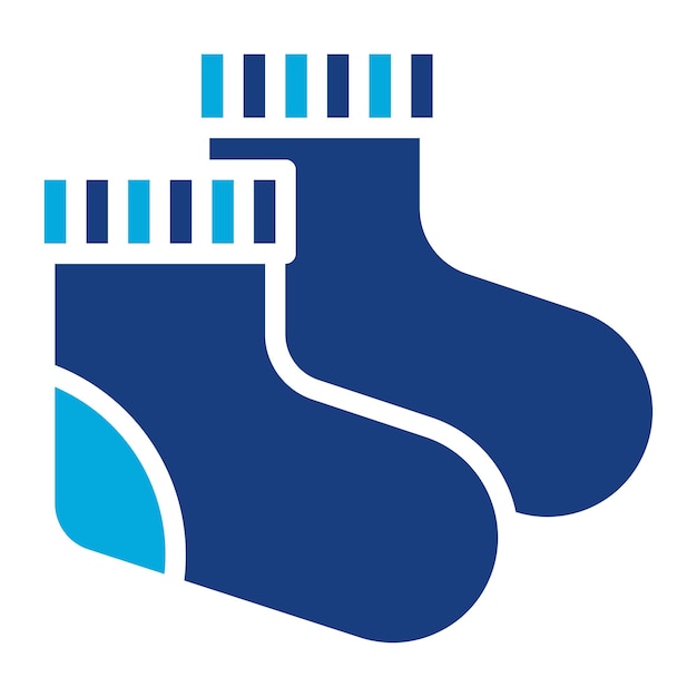 Imagen vectorial del icono de los calcetines para bebés Se puede usar para la ducha de bebés