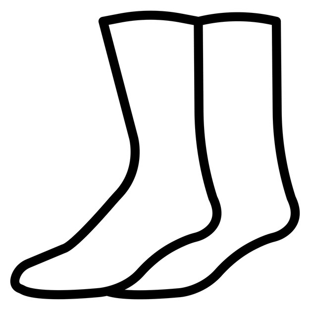 Imagen vectorial del icono de los calcetines de esquí Se puede usar para la estación de esquí