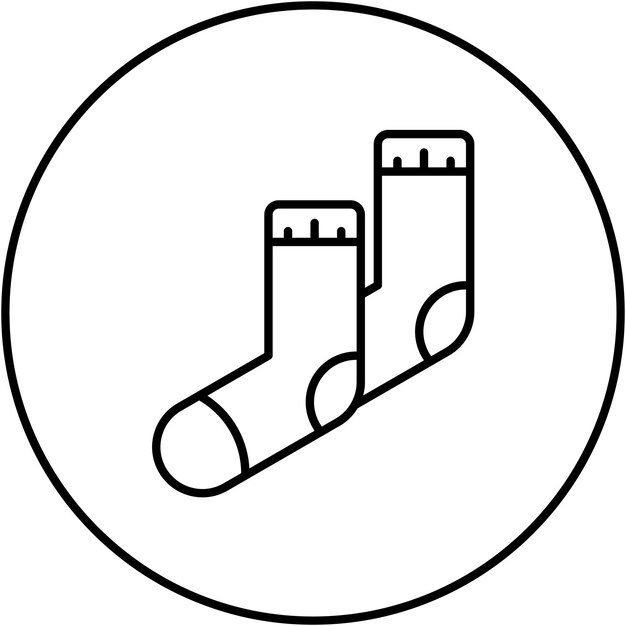 Imagen vectorial del icono de los calcetines Se puede usar para el comercio electrónico de moda