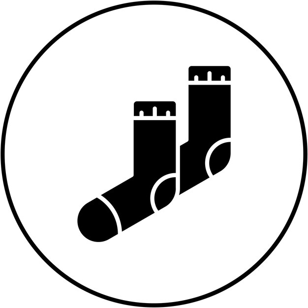 Imagen vectorial del icono de los calcetines Se puede usar para el comercio electrónico de moda