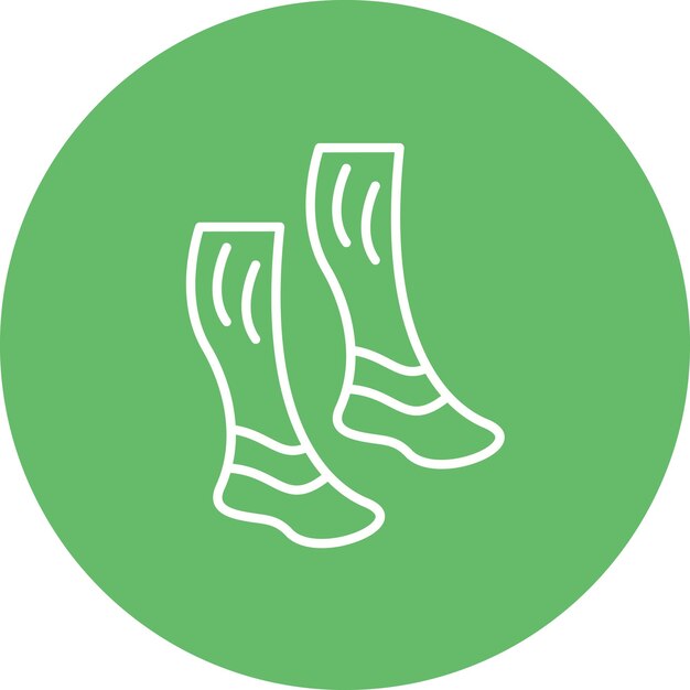 La imagen vectorial del icono de los calcetines se puede usar para el otoño