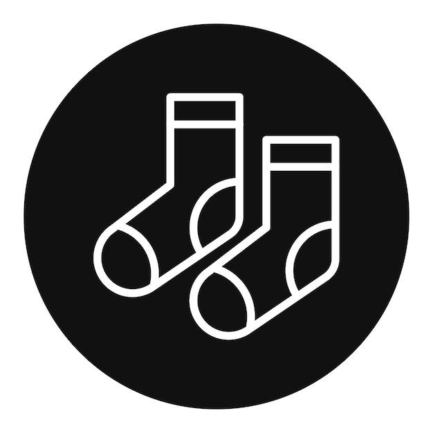 Imagen vectorial del icono de los calcetines Se puede usar para el voleibol