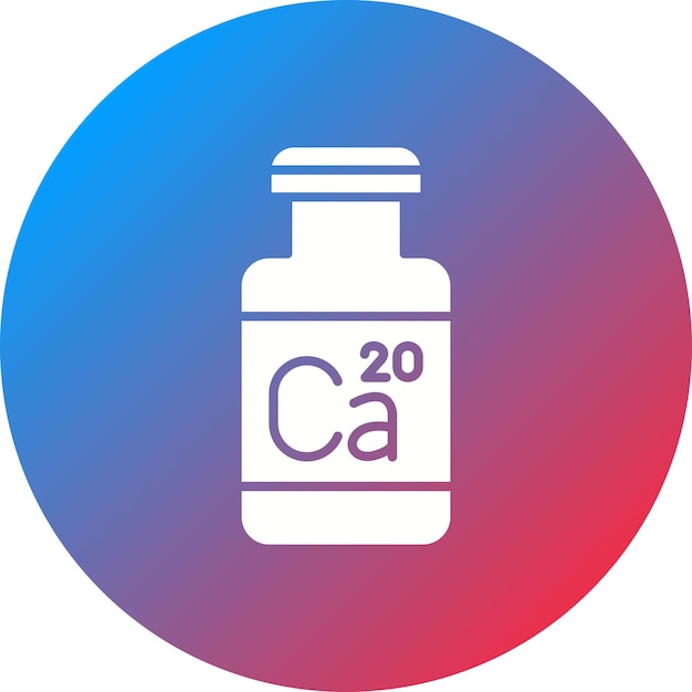Imagen vectorial de icono de calcio Se puede usar para química