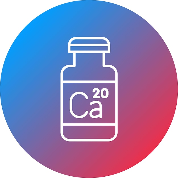 Imagen vectorial de icono de calcio Se puede usar para química