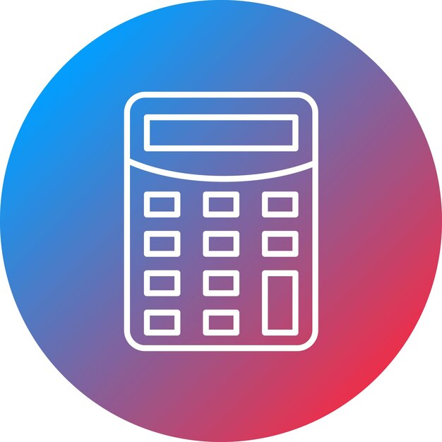 Imagen vectorial del icono de la calculadora Se puede utilizar para la biblioteca