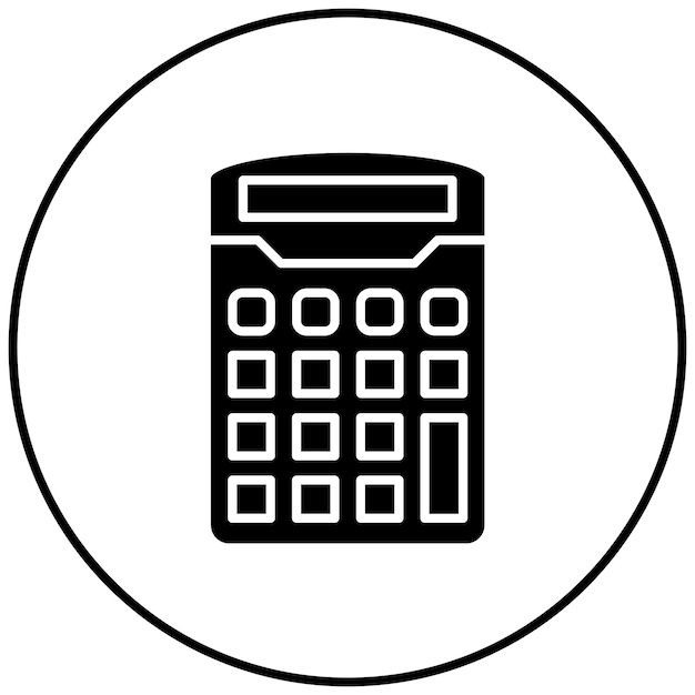 Imagen vectorial del icono de la calculadora Se puede utilizar para la contabilidad