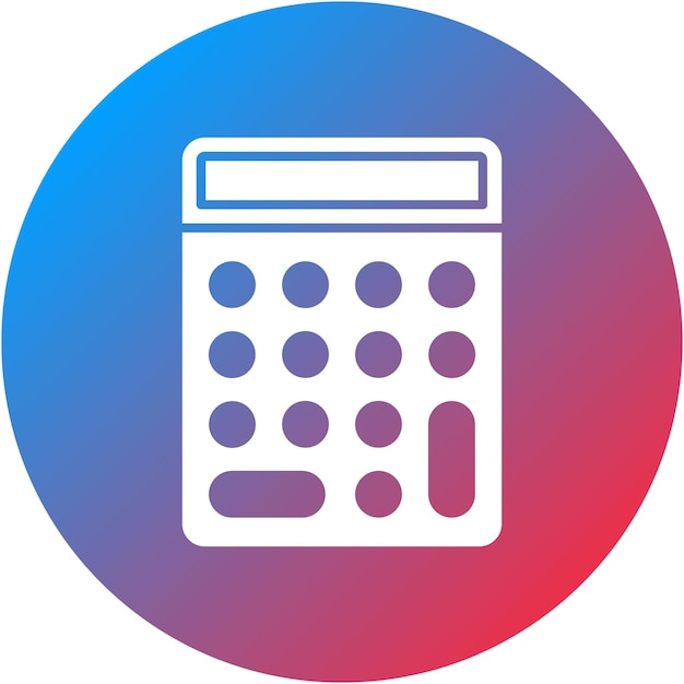 Imagen vectorial del icono de la calculadora Se puede utilizar para Fintech