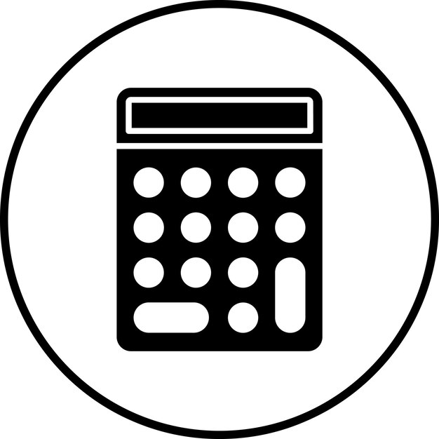 Imagen vectorial del icono de la calculadora Se puede utilizar para Fintech