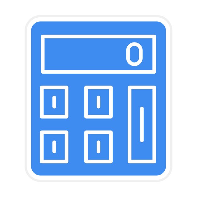 Imagen vectorial del icono de la calculadora Se puede utilizar para negocios y oficinas