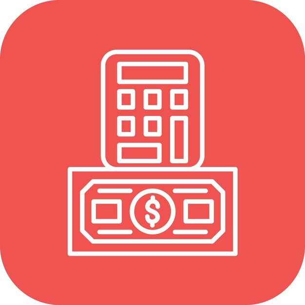 Imagen vectorial del icono de la calculadora Se puede utilizar para los servicios de dinero en línea