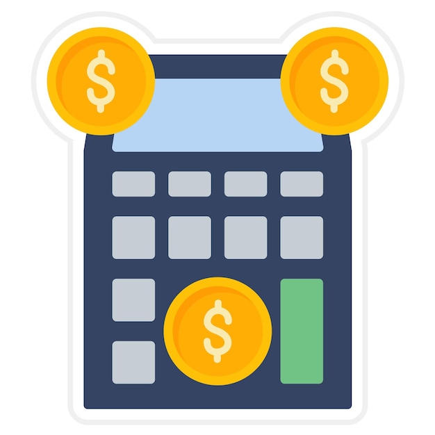 Imagen vectorial del icono de los cálculos presupuestarios Se puede utilizar para la economía empresarial