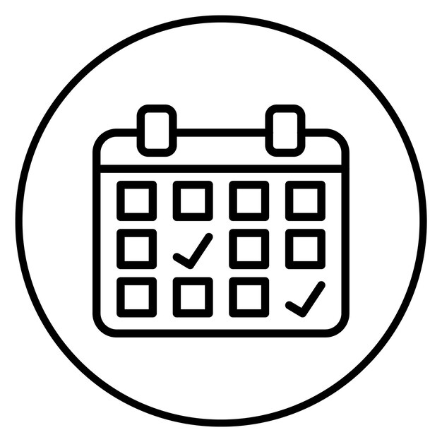 Imagen vectorial del icono del calendario de carrera Se puede utilizar para el maratón