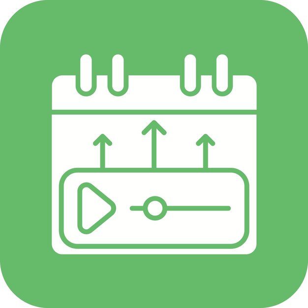 Imagen vectorial del icono del calendario de contenido Se puede utilizar para el marketing de influencers