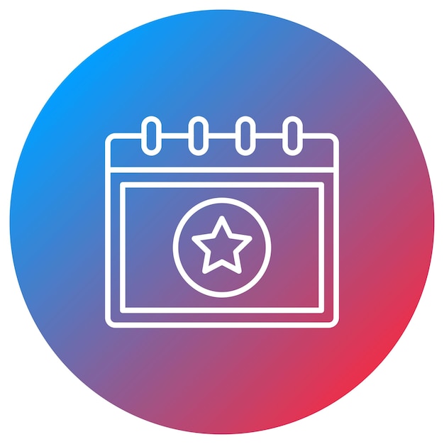 Imagen vectorial del icono del calendario de eventos Se puede utilizar para el servicio de marketing en Internet
