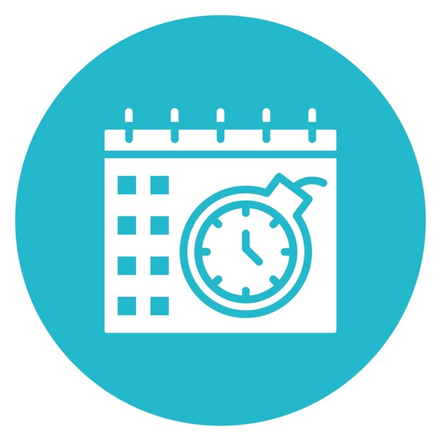 Imagen vectorial del icono del calendario de la fecha límite Se puede usar para Freelancer