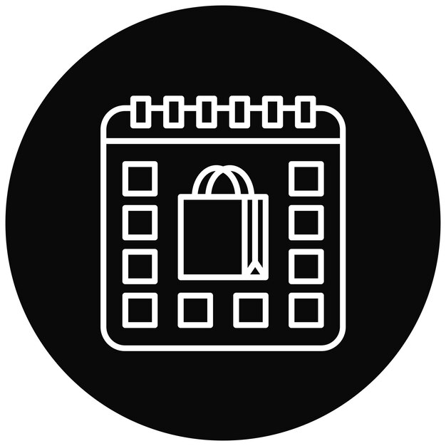 Imagen vectorial del icono del calendario Se puede usar para comprar el viernes