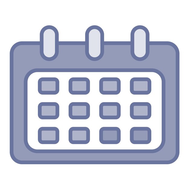 Imagen vectorial del icono del calendario Se puede usar para la hora y la fecha