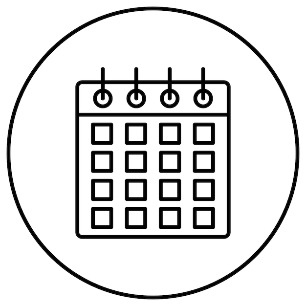 Imagen vectorial del icono del calendario Se puede utilizar para Business