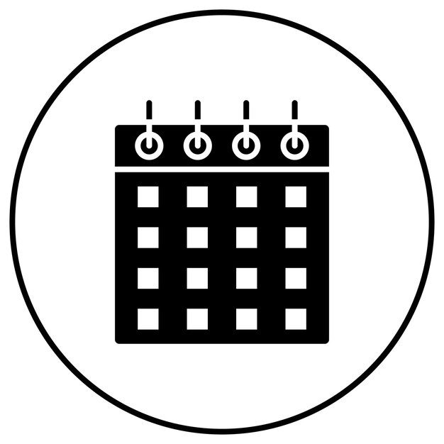 Imagen vectorial del icono del calendario Se puede utilizar para Business