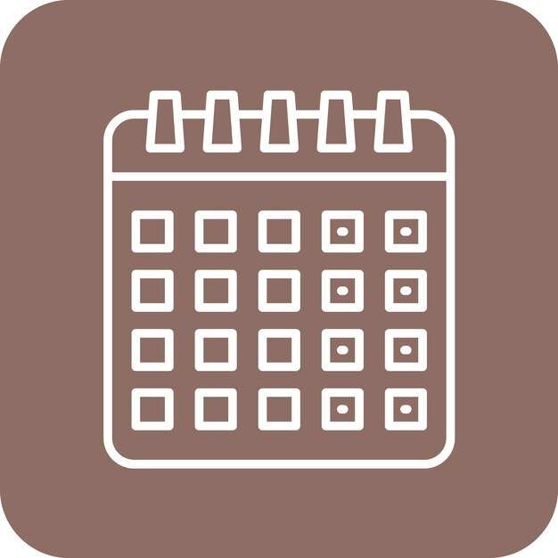 Imagen vectorial del icono del calendario Se puede utilizar para Comunicación y Medios