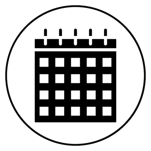 Imagen vectorial del icono del calendario Se puede utilizar para la Feria del Trabajo