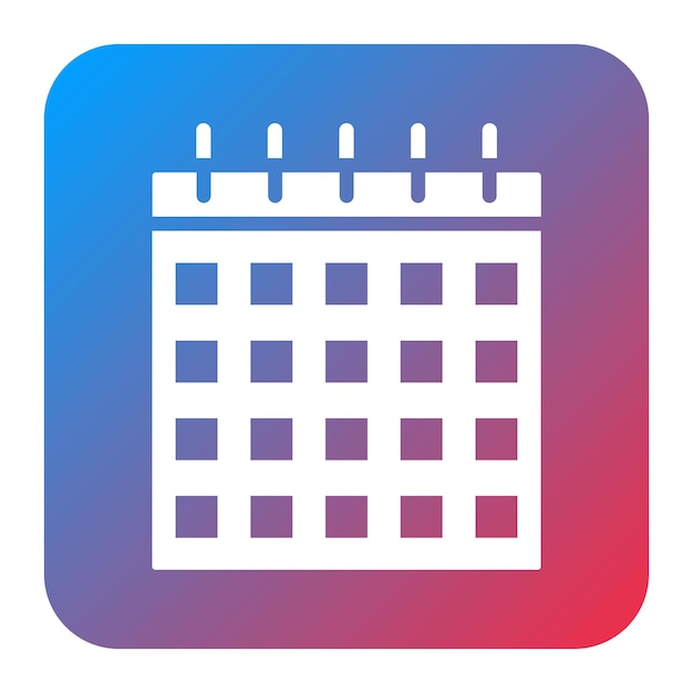 Imagen vectorial del icono del calendario Se puede utilizar para la Feria del Trabajo