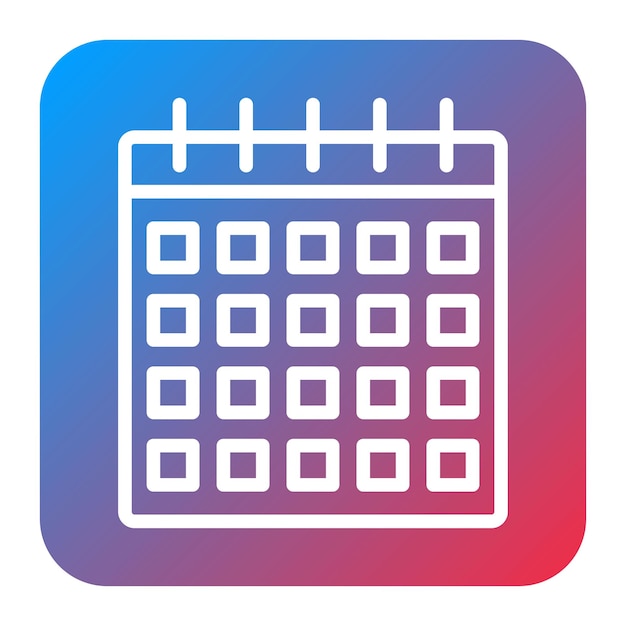Imagen vectorial del icono del calendario Se puede utilizar para la Feria del Trabajo
