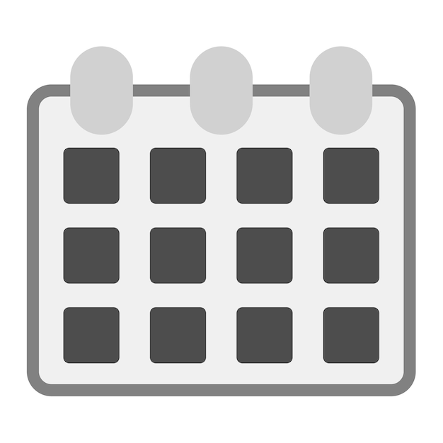 Imagen vectorial del icono del calendario Se puede utilizar para la lavandería