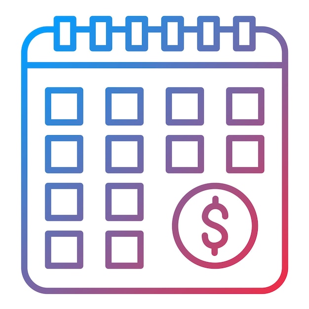Imagen vectorial del icono del calendario Se puede utilizar para negocios y oficinas
