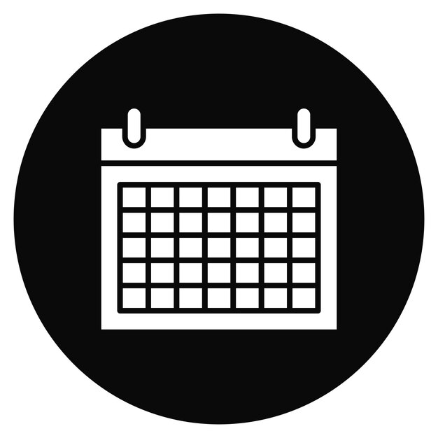 Imagen vectorial del icono del calendario Se puede utilizar para la papelería de la oficina