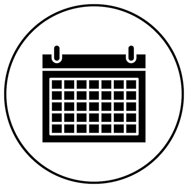 Imagen vectorial del icono del calendario Se puede utilizar para la papelería de la oficina