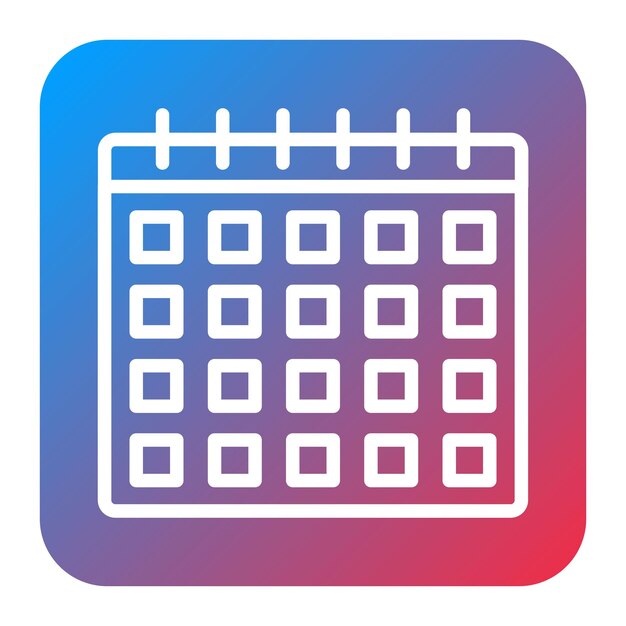 Imagen vectorial del icono del calendario Se puede utilizar para reuniones de negocios