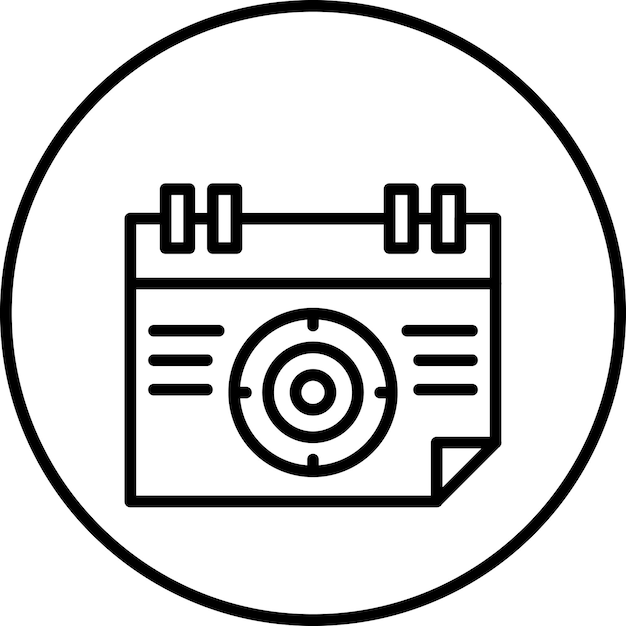 Imagen vectorial del icono del calendario Se puede utilizar para el tiro con arco