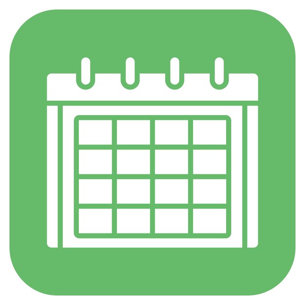 Imagen vectorial del icono del calendario Puede utilizarse para Office