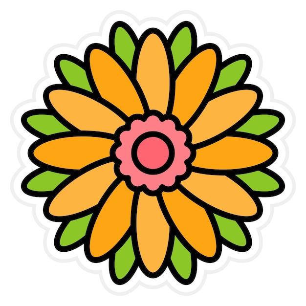 Imagen vectorial del icono de la calendula Se puede usar para jardinería