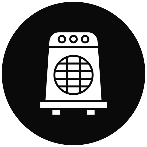 Imagen vectorial del icono del calentador de aire Puede utilizarse para la energía renovable