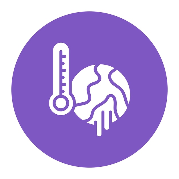 Imagen vectorial del icono del calentamiento global Se puede usar para el calentamiento global