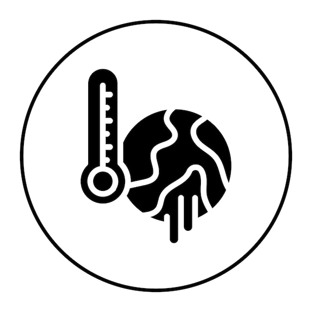 Imagen vectorial del icono del calentamiento global Se puede usar para el calentamiento global