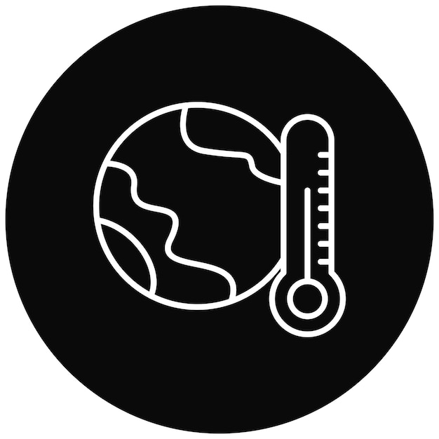 La imagen vectorial del icono del calentamiento global se puede usar para desastres naturales