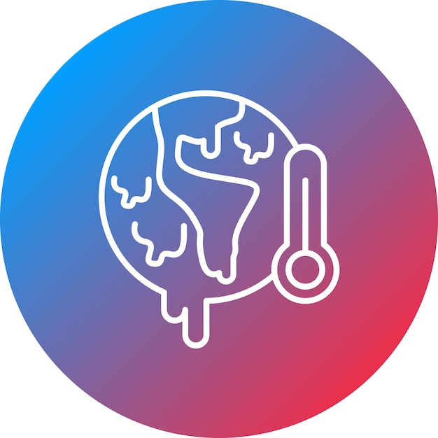 La imagen vectorial del icono del calentamiento global se puede usar para In The Wild