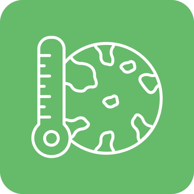 Imagen vectorial del icono del calentamiento global Se puede utilizar para la energía renovable