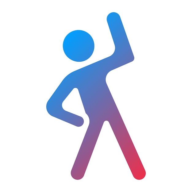 Imagen vectorial de icono de calentamiento Se puede usar para Fitness