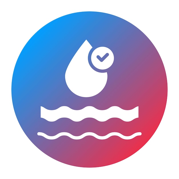 Imagen vectorial del icono de calidad del agua Se puede utilizar para el tratamiento del agua